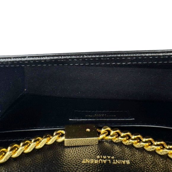 Yves Saint Laurent  Kate Grain De Poudre Leather Chain Crossbody Bag Black - Picture 11 of 16